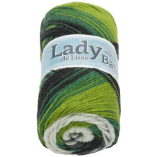 Bellatex Lady de Luxe Batik 100 g - 603 fehér, zöld rövidáru