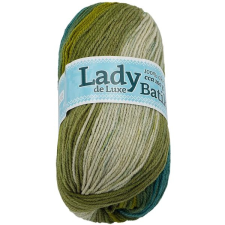 Bellatex s.r.o. Lady de Luxe Batik 100g - 605 zöld, bézs rövidáru