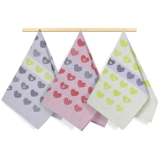 Bellatex Sada 3 kusů - 50 × 70 cm - srdíčka tisztító- és takarítószer, higiénia