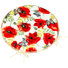 Bellatex Sedák BERTA 7912 kulatý hladký průměr 40 cm vlčí mák lakástextília