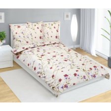 Bellatex Virág pamut ágyneműhuzat bézs, 140 x 200 cm, 70 x 90 cm lakástextília