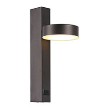  Beltéri LED lámpatest, fekete (8W), USB töltővel, meleg fehér világítás