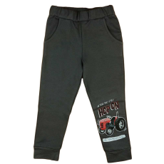  Belül bolyhos fiú szabadidő nadrág traktoros mintával