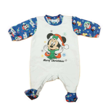 Belül bolyhos hosszú ujjú rugdalózó karácsonyi Mickey egér mintával - 68-as méret rugdalózó
