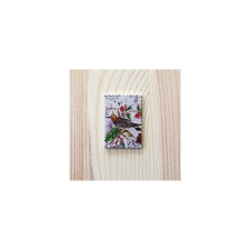  Bélyeg, madaras, poly. Mérete: 25x40x2 mm dekorációs kellék