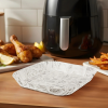 BEMADA Air fryer sütőpapír - olaj nélküli sütőhöz - mintás, négyzet - 20 cm - 50 db / csomag, BW1031A