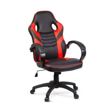 BEMADA BMD1109RD Gamer szék, Műbőr, 110 kg, Piros-fekete forgószék