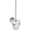 Bemeta RETRO WC kefetartó, fehér kefével, 110x360x145mm, arany/króm