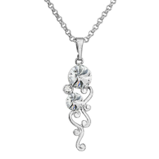 BEND - Kézzel készített Swarovski kristályos nyaklánc - CRYSTAL - fehér nyaklánc