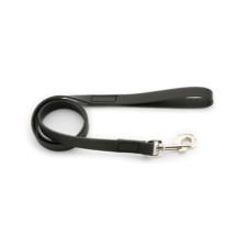 Bende bőr póráz, Füles Normál Karabinerrel 16x900mm, fekete nyakörv, póráz, hám kutyáknak