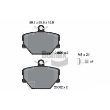 BENDIX Braking fékbetétkészlet, tárcsafék BENDIX Braking BPD1054 autóalkatrész