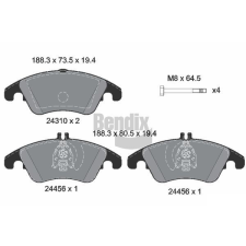 BENDIX Braking fékbetétkészlet, tárcsafék BENDIX Braking BPD1079 autóalkatrész