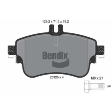 BENDIX Braking fékbetétkészlet, tárcsafék BENDIX Braking BPD1088 autóalkatrész