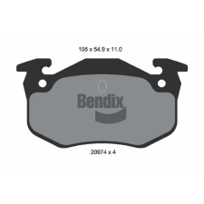 BENDIX Braking fékbetétkészlet, tárcsafék BENDIX Braking BPD1103 autóalkatrész