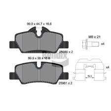 BENDIX Braking fékbetétkészlet, tárcsafék BENDIX Braking BPD1118 autóalkatrész