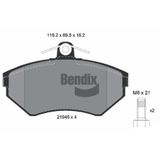 BENDIX Braking fékbetétkészlet, tárcsafék BENDIX Braking BPD1134 autóalkatrész
