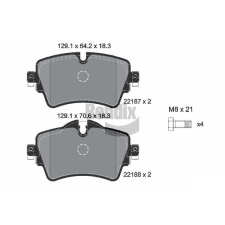 BENDIX Braking fékbetétkészlet, tárcsafék BENDIX Braking BPD1171 autóalkatrész