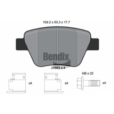BENDIX Braking fékbetétkészlet, tárcsafék BENDIX Braking BPD1225 autóalkatrész
