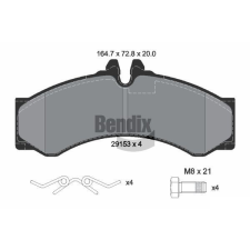 BENDIX Braking fékbetétkészlet, tárcsafék BENDIX Braking BPD1228 autóalkatrész
