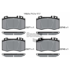 BENDIX Braking fékbetétkészlet, tárcsafék BENDIX Braking BPD1283 autóalkatrész
