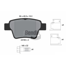 BENDIX Braking fékbetétkészlet, tárcsafék BENDIX Braking BPD1289 autóalkatrész
