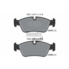 BENDIX Braking fékbetétkészlet, tárcsafék BENDIX Braking BPD1307 autóalkatrész