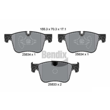BENDIX Braking fékbetétkészlet, tárcsafék BENDIX Braking BPD1399 autóalkatrész