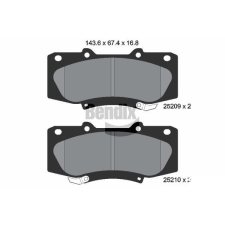 BENDIX Braking fékbetétkészlet, tárcsafék BENDIX Braking BPD1479 autóalkatrész
