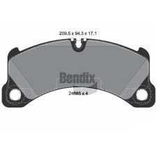 BENDIX Braking fékbetétkészlet, tárcsafék BENDIX Braking BPD1498 autóalkatrész