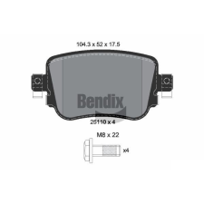 BENDIX Braking fékbetétkészlet, tárcsafék BENDIX Braking BPD1511 autóalkatrész