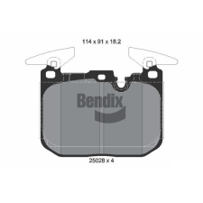 BENDIX Braking fékbetétkészlet, tárcsafék BENDIX Braking BPD1513 autóalkatrész