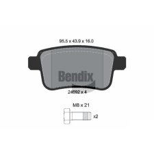 BENDIX Braking fékbetétkészlet, tárcsafék BENDIX Braking BPD1532 autóalkatrész