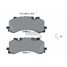 BENDIX Braking fékbetétkészlet, tárcsafék BENDIX Braking BPD1637 autóalkatrész