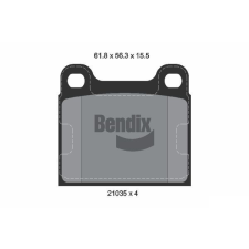 BENDIX Braking fékbetétkészlet, tárcsafék BENDIX Braking BPD1743 autóalkatrész