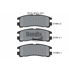 BENDIX Braking fékbetétkészlet, tárcsafék BENDIX Braking BPD1835 autóalkatrész