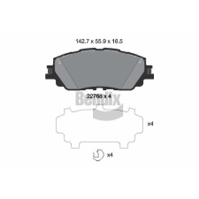 BENDIX Braking fékbetétkészlet, tárcsafék BENDIX Braking BPD1901 autóalkatrész