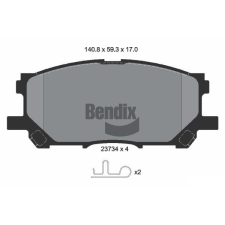 BENDIX Braking fékbetétkészlet, tárcsafék BENDIX Braking BPD2031 autóalkatrész