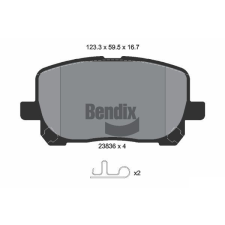 BENDIX Braking fékbetétkészlet, tárcsafék BENDIX Braking BPD2054 autóalkatrész