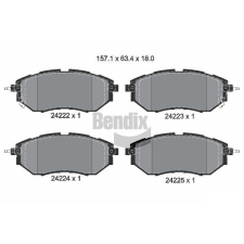 BENDIX Braking fékbetétkészlet, tárcsafék BENDIX Braking BPD2107 autóalkatrész