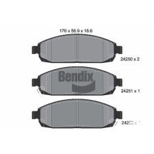 BENDIX Braking fékbetétkészlet, tárcsafék BENDIX Braking BPD2114 autóalkatrész