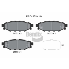 BENDIX Braking fékbetétkészlet, tárcsafék BENDIX Braking BPD2117 autóalkatrész