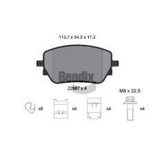 BENDIX Braking fékbetétkészlet, tárcsafék BENDIX Braking BPD2349 autóalkatrész