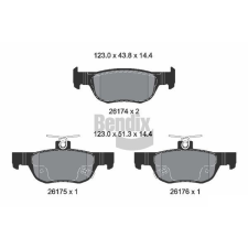 BENDIX Braking fékbetétkészlet, tárcsafék BENDIX Braking BPD2363 autóalkatrész
