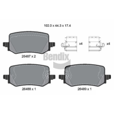 BENDIX Braking fékbetétkészlet, tárcsafék BENDIX Braking BPD2377 autóalkatrész