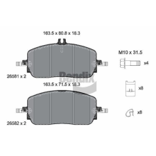 BENDIX Braking fékbetétkészlet, tárcsafék BENDIX Braking BPD2409 autóalkatrész