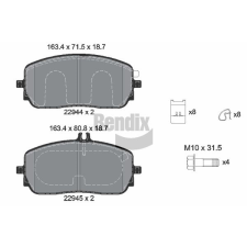 BENDIX Braking fékbetétkészlet, tárcsafék BENDIX Braking BPD2438 autóalkatrész