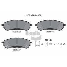 BENDIX Braking fékbetétkészlet, tárcsafék BENDIX Braking BPD2456 autóalkatrész