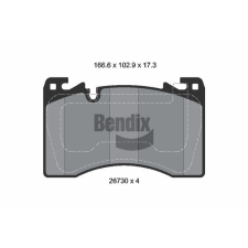 BENDIX Braking fékbetétkészlet, tárcsafék BENDIX Braking BPD2532 autóalkatrész