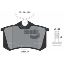 BENDIX Braking fékbetétkészlet, tárcsafék BPD1027 autóalkatrész
