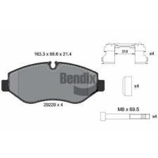 BENDIX Braking fékbetétkészlet, tárcsafék BPD1061 autóalkatrész